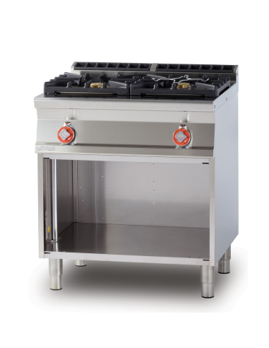 Professional gas stove with 2 burner cast iron...