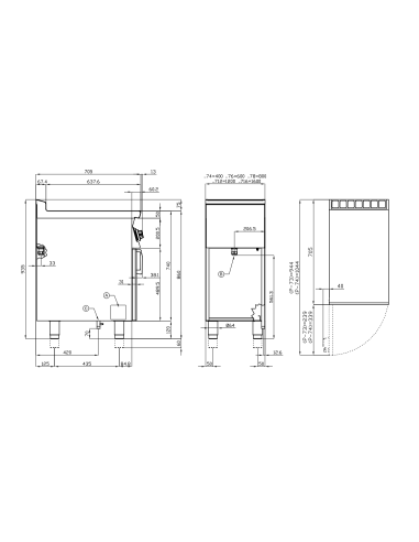Professional Gas Paellero - Power kW 11.5 -...