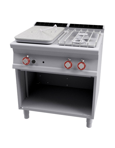 Cucina professionale a gas - Tuttapiastra con 2...
