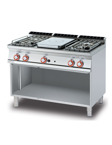Cocina de gas profesional - Placa con 4...