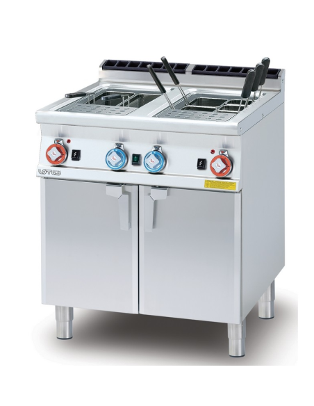 Professional gas pasta cooker - Capacity tank 25 liters + 25 - cm 80 x 70.5 x 90 h