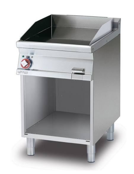 Fry top eléctrico profesional con placa de acero lisa - cm 60 x 70,5 x 90 h