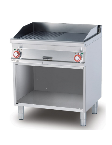 Fry top elettrico professionale con piastra 1/2...