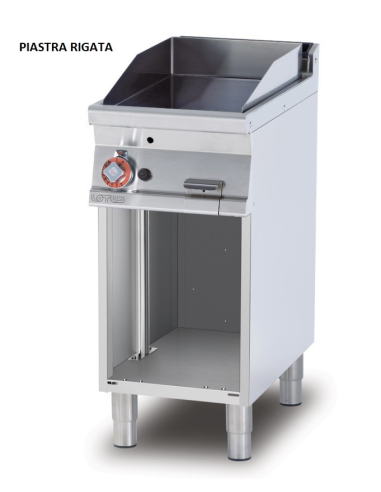 Fry top a gas professionale con piastra rigata...
