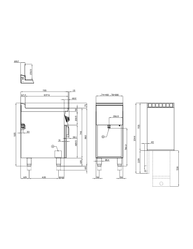 Professional electric fryer - Capacity tanks...
