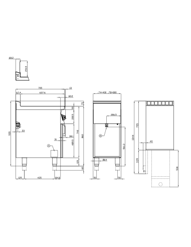 Freidora eléctrica profesional - Capacidad cuba...