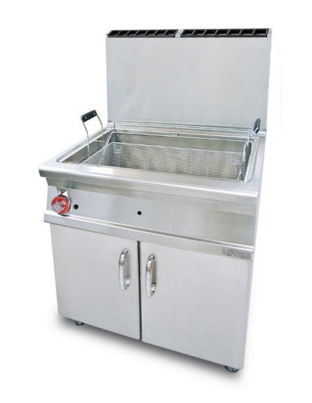 Gas deep fryer for pastry shops with tap - Capacity tank dimensions: lt 45 - cm 80 x 70.5 x 90 h