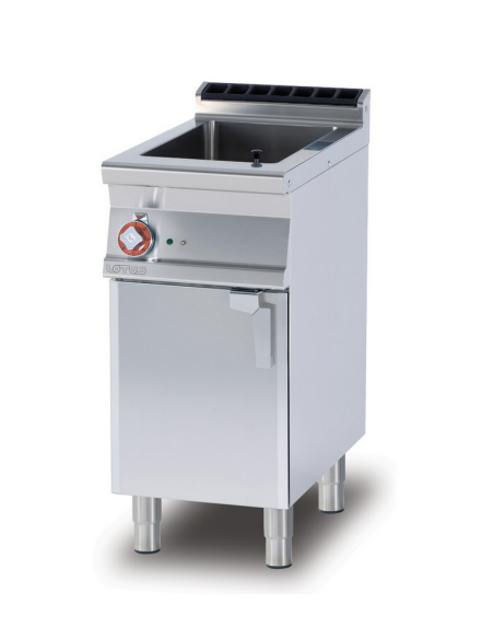 Brasiera a gas professionale - Fissa e Multifunzione - Vano chiuso con sportello - cm 40 x 70,5 x 90 h