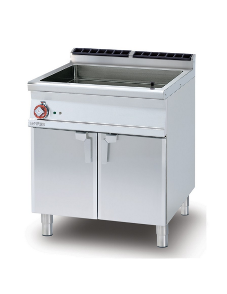 Brasiera a gas professionale - Fissa e Multifunzione - Vano chiuso con sportelli - cm 80 x 70,5 x 90 h