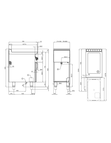 Brasiera a gas professionale - Fissa e...