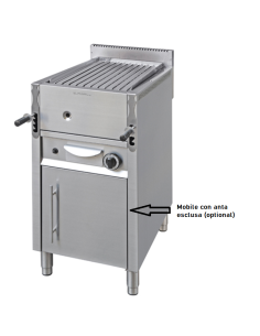 Parrilla profesional de gas con piedra volcánica, ideal... 2