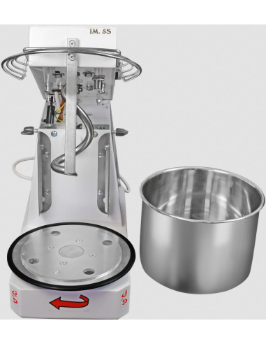 Spiral mixer 10 speeds - capacity 5 kg -...
