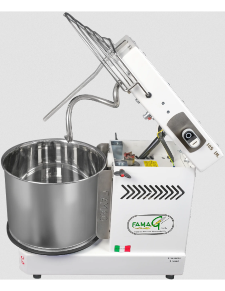 Impastatrice a spirale 10 velocità - capacità kg 10 - testa sollevabile vasca estraibile