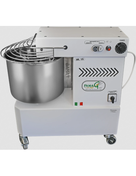 Impastatrice a spirale 10 Velocità - capacità kg 15 - testa fissa - impasto per ciclo 15 kg