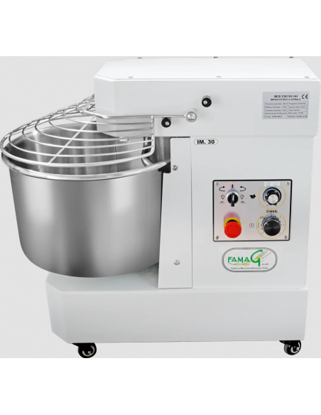 Spiral mixer High hydration - 10 speeds - 30 kg capacity - fixed head - 30 kg dough per cycle