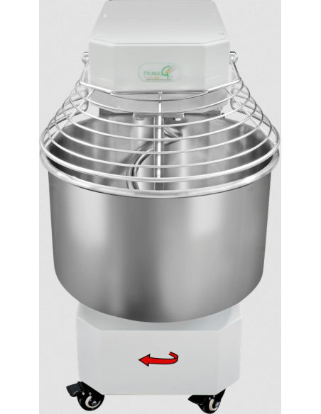 Impastatrice a spirale ad alta idratazione - 10 velocità - capacità Kg 30 - testa fissa - impasto per ciclo 30 kg