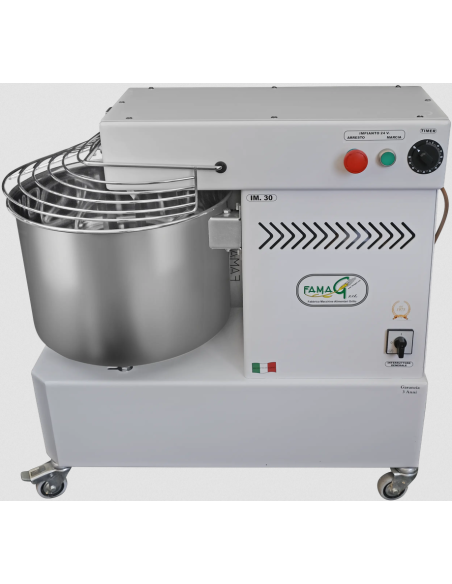 Impastatrice a spirale capacità Kg 30 - testa fissa - impasto per ciclo 30 kg