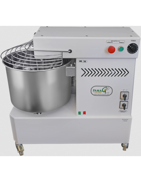 Impastatrice a spirale capacità Kg 30 - due velocità - testa fissa - impasto per ciclo 30 kg