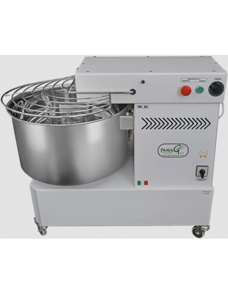 Spiral mixer capacity 50 kg - fixed head - 50 kg of dough per cycle