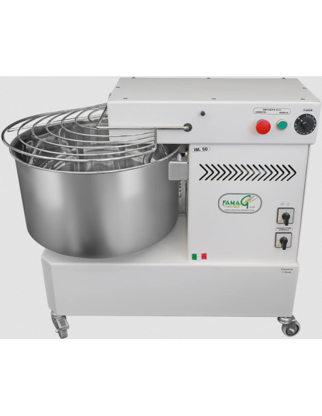 Spiral mixer two-speed - Capacity kg 50 - 50 kg of dough per cycle