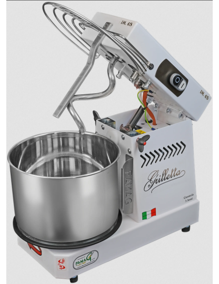 Spiral mixer Capacity 6 kg - liftable head removable bowl - 6 kg of dough per cycle