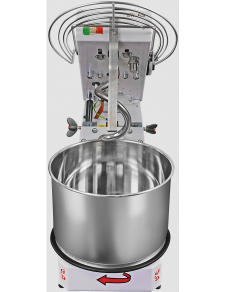 Impastatrice spirale ad alta idratazione - 10 velocità - capacità Kg 6 - testa sollevabile vasca estraibile