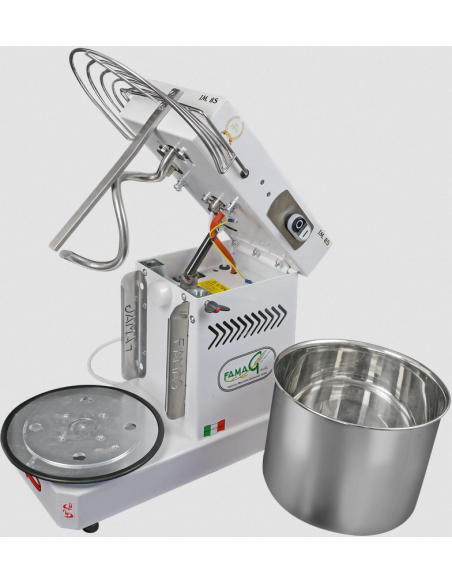 Mezclador espiral capacidad 8 kg - cabezal elevable y cuba extraíble - masa por ciclo 8 kg