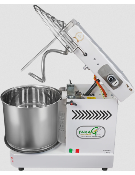 Spiral mixer Capacity 8 kg - Liftable head removable bowl - Dough capacity per cycle 8 kg