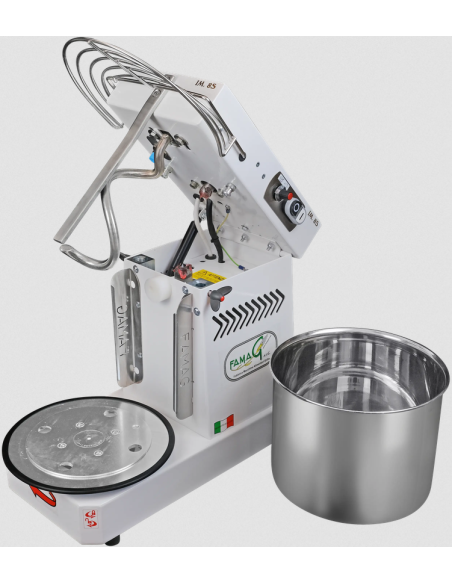Impastatrice a spirale 10 velocità - capacità kg 8 - testa sollevabile vasca estraibile