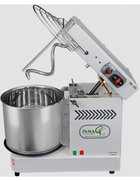 Impastatrice a spirale ad alta idratazione - capacità kg 8 - testa sollevabile vasca estraibile