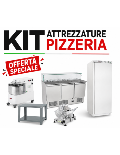 350L Refrigerator, 3-Door Pizza Counter, 4-Pizza Oven,...