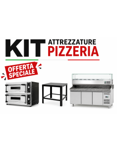 12-Pizza Oven, Oven Stand, 2-Door Pizza Counter with... 2
