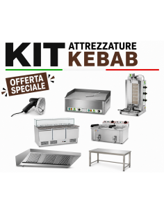 Complete Kebab Kit with 3-Door Refrigerated Saladette,... 2