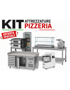 25kg Spiral Mixer, 8-Pizza Oven, Pizza Counter, Heated... 2