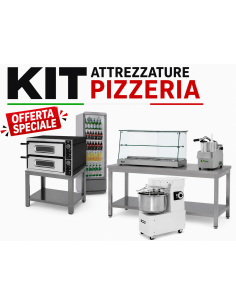 25kg Spiral Mixer, 8-Pizza Oven, Pizza Counter, Heated... 2