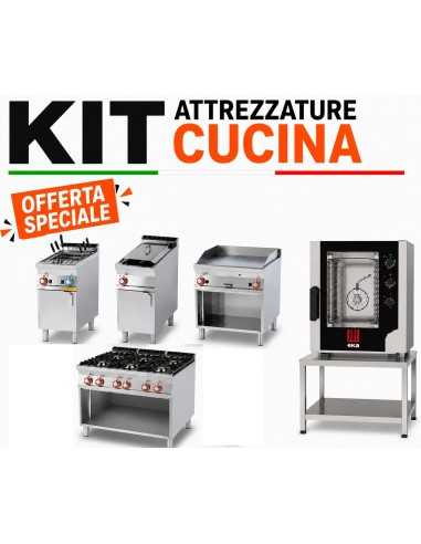 Cucina a Gas 6 Fuochi, Friggitrice 18L,...