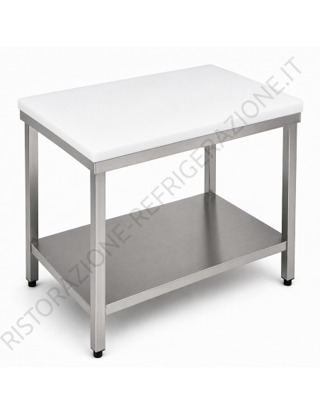 Cuadro con estante AISI 304 - Polietileno superior - Profundidad 80