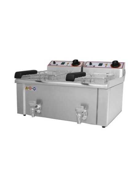 Complete Kebab Kit with 3-Door Saladette, 6-Burner Gas Gyros, Chrome Fry Top and 9+9L Fryer