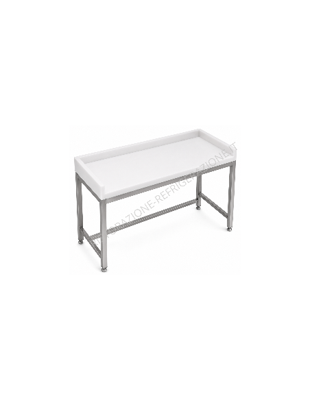 Table per day AISI 304 - Polyethylene top - 3 racks - Depth 100