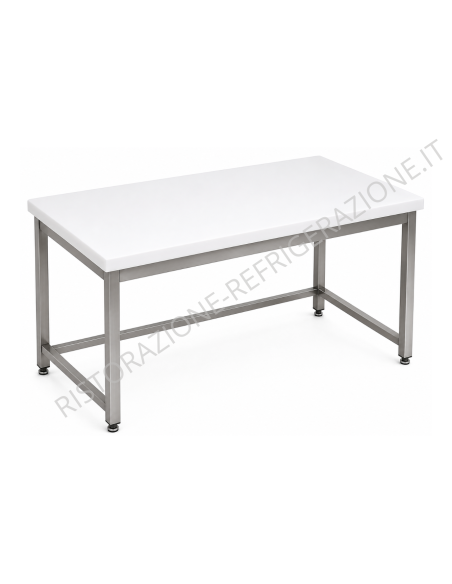 Tavolo a giorno AISI 304 - Piano in polietilene - Profondità 100