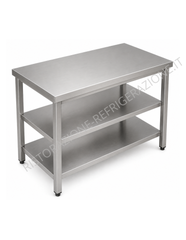 Table with 2 shelves AISI 304 - Depth 70 -...