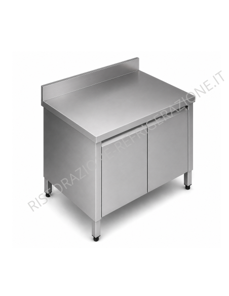 Cupboard table beating AISI 304 - Alzatina - Depth 60