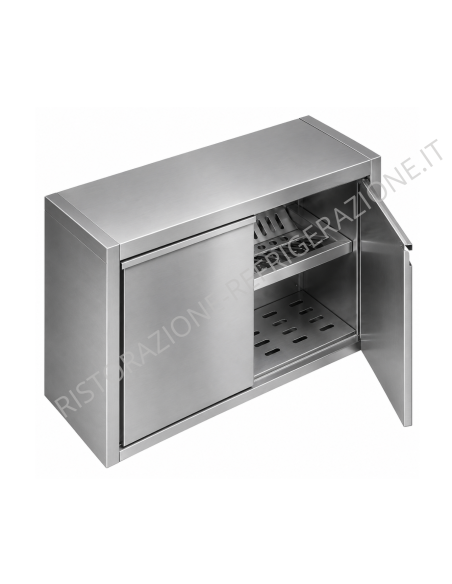 Swing doors - Height 60 cm - Dish rack - Asolate shelf - Dimensions various