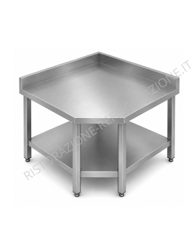 Table with shelf AISI 304 - Alzatina - cm 100 x...
