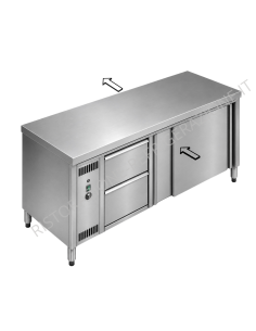 Mesa de pase caliente AISI 304 - Profundidad 70