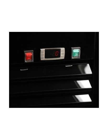 Hot showcase display 4-sided glass – 460 Lt – Temperature +30°/ +80°C - cm 90 x 74 x 130 h