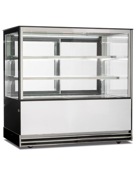 Vetrina calda a 4 lati vetro 555 Lt – Temperatura +30/+80°C - cm 120 x 74 x 120 h