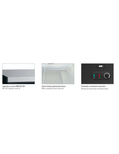 Congelador horizontal de 473 lt-  -23°C/ -10°C...