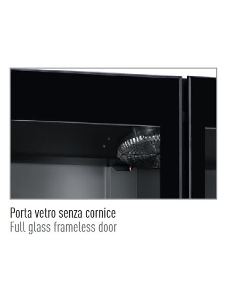 Built-in freezer cabinet with three glass doors - 1285 Lt – Temperature -23°/ -18°C - cm 188 x 74.5 x 198.3 h