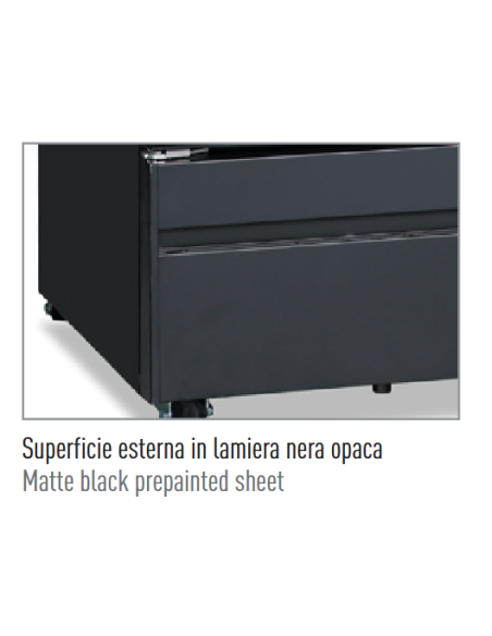 Armadio murale congelatore con tre porte a vetro - 1285 Lt – Temperatura -23°/-18°C - cm 188 x 74.5 x 198.3 h
